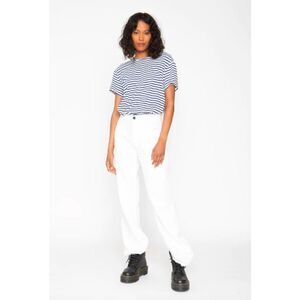 Free People Sandrine Rose Wide Leg Jeans In Dust White